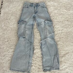Zara Denim Cargo Jeans